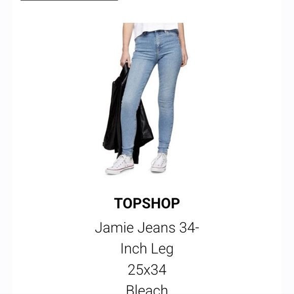 Topshop Jamie Jeans 25x34 tall - Picture 1 of 4
